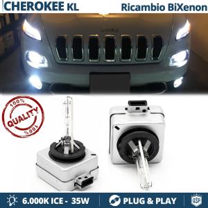 2x D3S Bi-Xenon Replacement Bulbs for JEEP CHEROKEE KL HID 6.000K White Ice 35W 