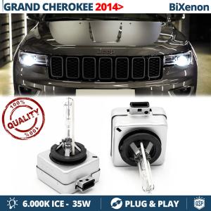 2x D3S Bi-Xenon Replacement Bulbs for JEEP GRAND CHEROKEE WK2 FACELIFT 14-21 HID 6.000K White Ice 35W 