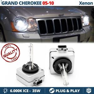 2x D1S Xenon Replacement Bulbs for JEEP GRAND CHEROKEE (WK-WH) 05-10 HID 6.000K White Ice 35W 