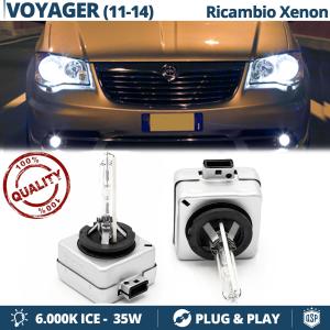 2x D1S Xenon Replacement Bulbs for LANCIA VOYAGER HID 6.000K White Ice 35W 