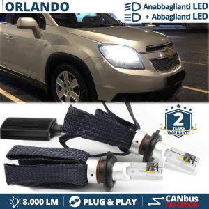 Kit LED H4 para Chevrolet ORLANDO Luces de Cruce + Carretera | 6500K 8000LM CANbus