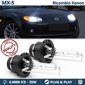 2x D2S Xenon Replacement Bulbs for MAZDA MX-5 III (NC) HID 6.000K White Ice 35W 