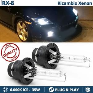 2x D2S Xenon Replacement Bulbs for MAZDA RX-8 HID 6.000K White Ice 35W 