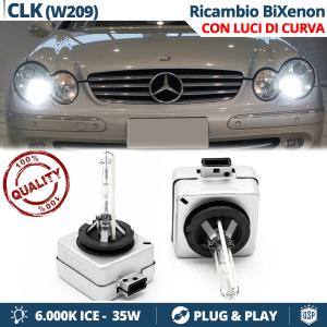 2x D1S Bi-Xenon Replacement Bulbs for MERCEDES CLK CLASS (C209) WITH CORNERING LIGHTS HID 6.000K White Ice 35W 