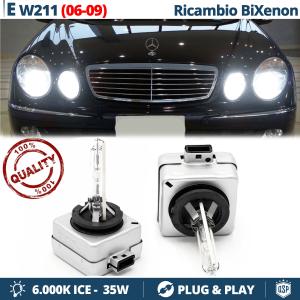 2x D1S Bi-Xenon Replacement Bulbs for MERCEDES E CLASS (W211) FACELIFT from 2006> HID 6.000K White Ice 35W 