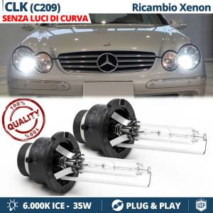 2x D2S Bi-Xenon Replacement Bulbs for MERCEDES CLK CLASS (C209) WITHOUT CORNERING LIGHT HID 6.000K White Ice 35W 