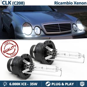 2x D2S-D2R Xenon Replacement Bulbs for MERCEDES CLK CLASS C208 HID 6.000K White Ice 35W 