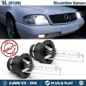 2x D2S Xenon Replacement Bulbs for MERCEDES SL (R129) HID 6.000K White Ice 35W 