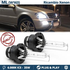 2x D2S Xenon Replacement Bulbs for MERCEDES ML (W163) HID 6.000K White Ice 35W 