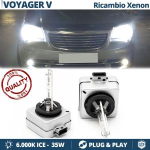 2x D1S Xenon Replacement Bulbs for CHRYSLER GRAND VOYAGER 5  HID 6.000K White Ice 35W 