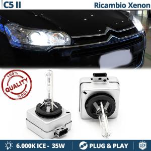 2x D1S Xenon Replacement Bulbs for CITROEN C5 II HID 6.000K White Ice 35W 