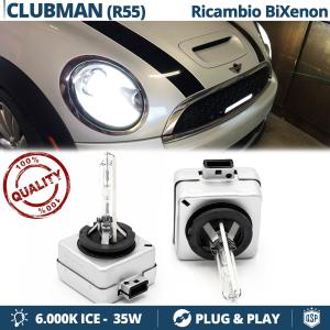 Coppia Lampadine di Ricambio Bi-Xenon D1S per MINI CLUBMAN (R55) Luci Bianco Ghiaccio 6000K 35W