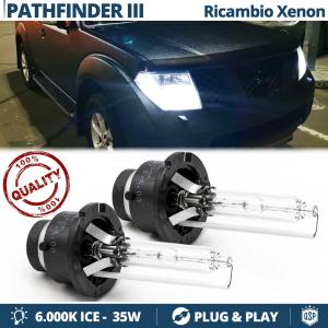 2x D2S Bi-Xenon Replacement Bulbs for NISSAN PATHFINDER 3 (R51) HID 6.000K White Ice 35W 