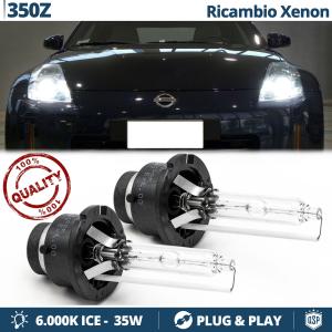 2x D2S Xenon Replacement Bulbs for NISSAN 350Z HID 6.000K White Ice 35W 