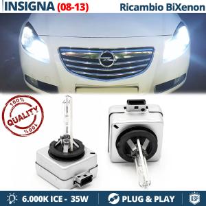 2x D1S Bi-Xenon Replacement Bulbs for OPEL INSIGNIA A UP TO 2013 HID 6.000K White Ice 35W 