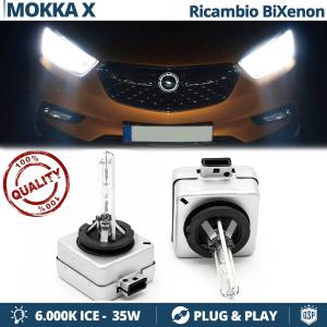 2x D3S Bi-Xenon Replacement Bulbs for OPEL MOKKA X HID 6.000K White Ice 35W 