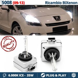 2x D1S Bi-Xenon Replacement Bulbs for PEUGEOT 5008 I HID 6.000K White Ice 35W 