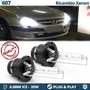 2x D2R Xenon Replacement Bulbs for PEUGEOT 607 HID 6.000K White Ice 35W