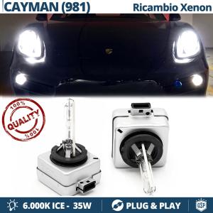 2x Ampoules Bi-Xenon D3S de Rechange pour PORSCHE CAYMAN (981) Lampe 6.000K Blanc Pur 35W
