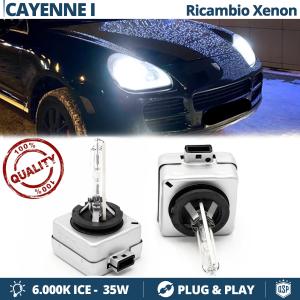 2x D1S Xenon Replacement Bulbs for PORSCHE CAYENNE I HID 6.000K White Ice 35W 