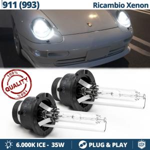 2x D2S Xenon Replacement Bulbs for PORSCHE 911 (993) HID 6.000K White Ice 35W 