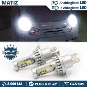 Kit LED H4 Per DAEWOO MATIZ I Luci Bianche Anabbaglianti + Abbaglianti | Plug & Play CANbus 6500K