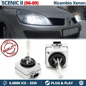 2x D1S Xenon Replacement Bulbs for RENAULT SCÉNIC 2 06-09 HID 6.000K White Ice 35W 