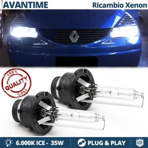 2x D2S Xenon Replacement Bulbs for RENAULT AVANTIME HID 6.000K White Ice 35W 
