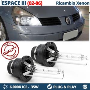 2x D2S Xenon Replacement Bulbs for RENAULT ESPACE 4 02-06 HID 6.000K White Ice 35W 