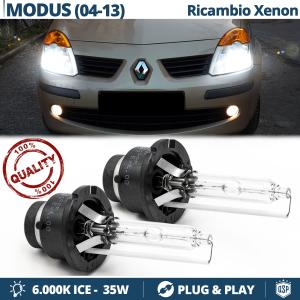 2x D2S Xenon Replacement Bulbs for RENAULT MODUS HID 6.000K White Ice 35W 