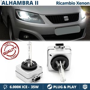 2x D3S Bi-Xenon Replacement Bulbs for SEAT ALHAMBRA 2 (from 2010) HID 6.000K White Ice 35W 