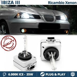 2x Ampoules Xenon D1S de Rechange pour SEAT IBIZA 6L III Lampe 6.000K Blanc Pure 35W