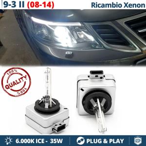 2x D1S Bi-Xenon Replacement Bulbs for SAAB 9-3 2 Facelift HID 6.000K White Ice 35W 