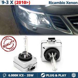 2x D1S Bi-Xenon Replacement Bulbs for SAAB 9-3X HID 6.000K White Ice 35W 