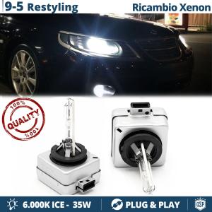 2x D1S Bi-Xenon Replacement Bulbs for SAAB 9-5 I FACELIFT (06-10) HID 6.000K White Ice 35W 