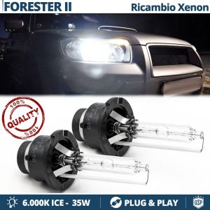 2x D2S Xenon Replacement Bulbs for SUBARU FORESTER 2 HID 6.000K White Ice 35W 