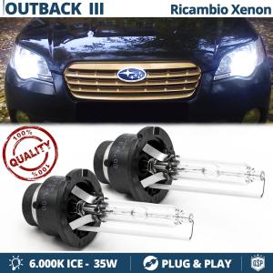 2x D2S Xenon Replacement Bulbs for SUBARU OUTBACK 3 HID 6.000K White Ice 35W 