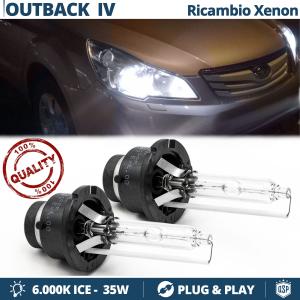 2x D2S Xenon Replacement Bulbs for SUBARU OUTBACK 4 HID 6.000K White Ice 35W 