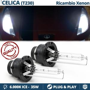 2x D2S Xenon Replacement Bulbs for TOYOTA CELICA VII (T230) HID 6.000K White Ice 35W 
