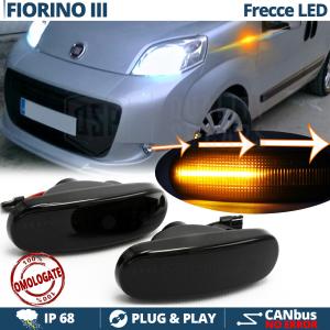 X2 Clignotants LED pour Fiat FIORINO 3 (225), Dynamiques Sequentiels Homologués, Noire, CANBUS No Erreur