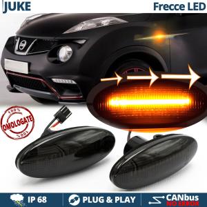LED Side Markers for Nissan Juke F15 Sequential Dynamic, Black Smoke Lens, E-Approved, Canbus No Error