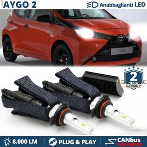 Kit LED HIR2-HIR per TOYOTA AYGO 2 (dal 2014) | Anabbaglianti + Abbaglianti LED | CANbus, 6500K 8000LM