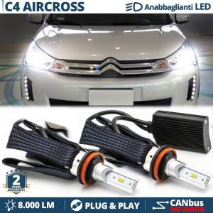H11 LED Kit for CITROEN C4 AIRCROSS Low Beam CANbus Bulbs | 6500K Cool White 8000LM