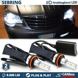 H11 LED Kit for Chrysler SEBRING 3 Low Beam CANbus Bulbs | 6500K Cool White 8000LM