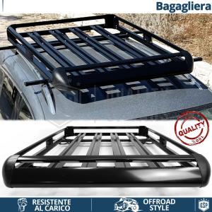 Car Roof Rack Basket Tray for Volvo V40, V50, V70 | Travel Luggage CARRIER in Black Aluminum