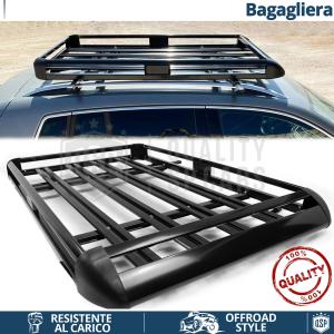 Car Roof Rack Basket Tray for Nissan Terrano 2, Pathfinder | Travel Luggage CARRIER in Black Aluminum