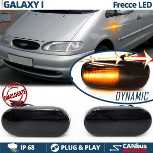 2 Sequential Dynamic LED Side Markers for FORD GALAXY MK1 (95-06) | E-Approved, Canbus No Error, Black Lens