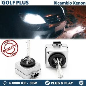 2x D1S Bi-Xenon Replacement Bulbs for VOLKSWAGEN GOLF PLUS HID 6.000K White Ice 35W 