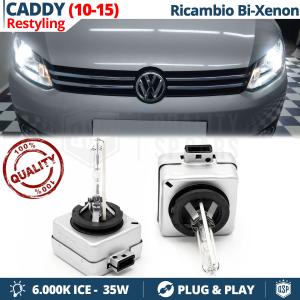 2x D3S Bi-Xenon Replacement Bulbs for VOLKSWAGEN CADDY 3 03-15 HID 6.000K White Ice 35W 