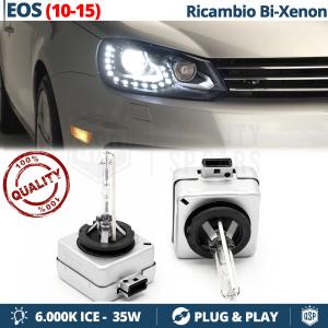 2x D3S Bi-Xenon Replacement Bulbs for VOLKSWAGEN EOS 10-15 HID 6.000K White Ice 35W 